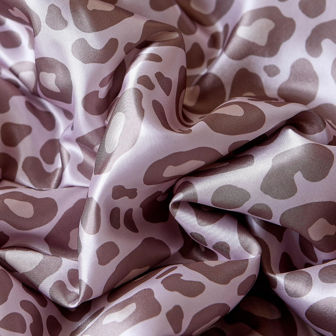 Luowei Leoparden Satin Decke 150x200 cm Rosa Kühlende Komfort Sommer Blanket 150x200 cm Verhindert d