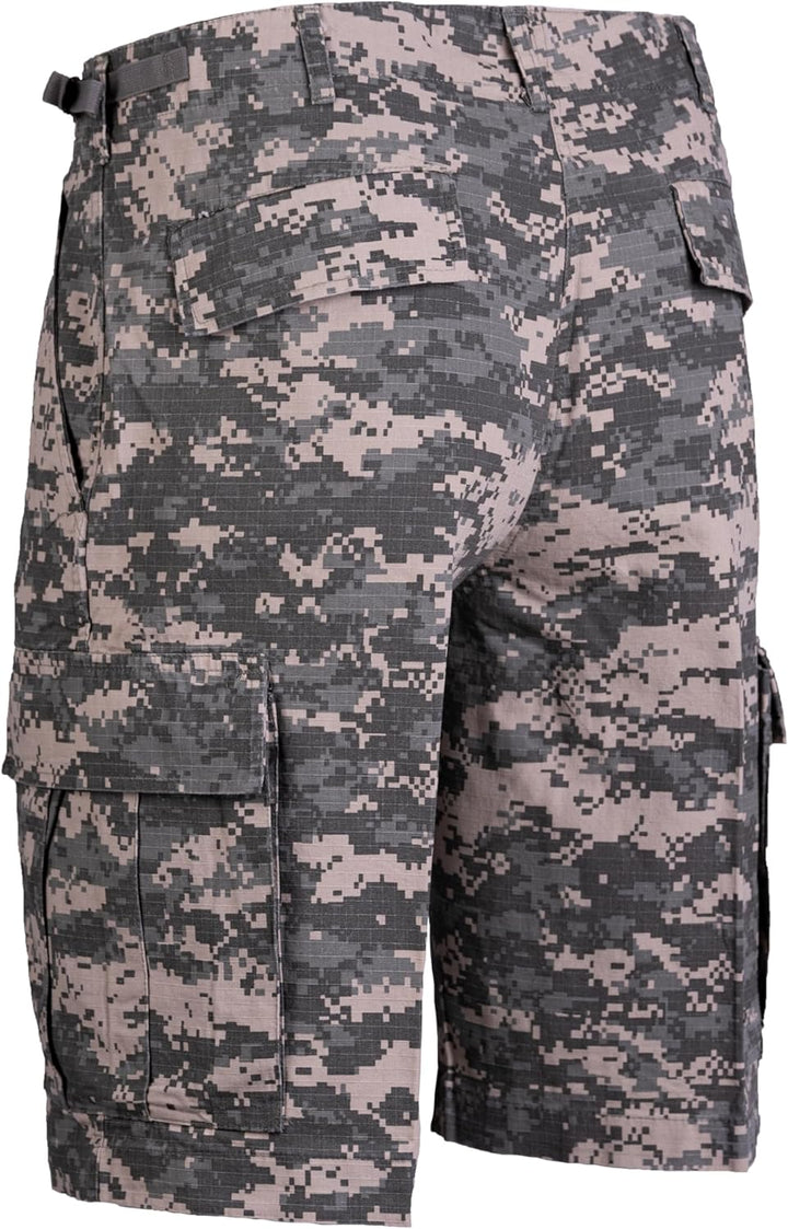 Mil-Tec US Bermuda R/S Prewash Shorts Herren • Leichte Ripstop Bermuda Shorts im Used-Look • Cargosh