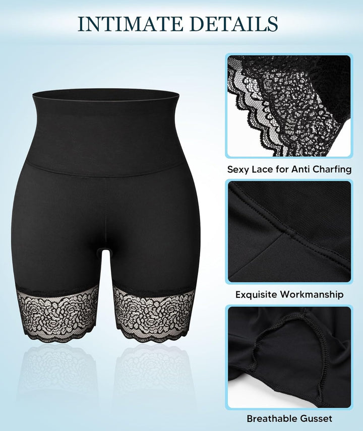 MISS MOLY Unterhose Damen Unter Rock Kurz Hose Shorts Leggings Anti Chafing Miederhose Bauch Weg Mie