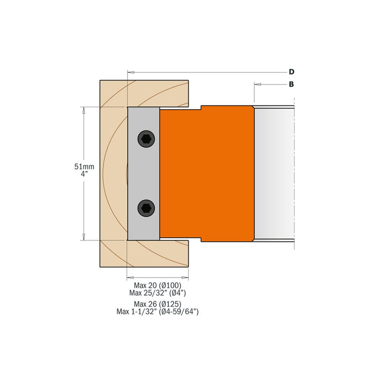 TESTA PORTACOLTELLI X INCASTRI HW Z2+4 D=100X50X30 (ALL)
