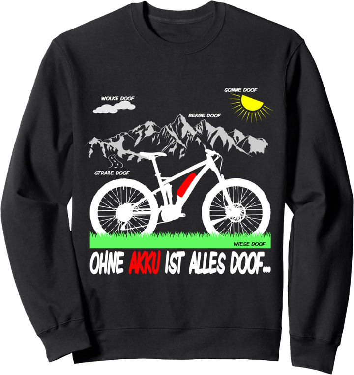 E-Bike Fahrer Geschenk Ebike Pedelec Elektrofahrrad Sweatshirt
