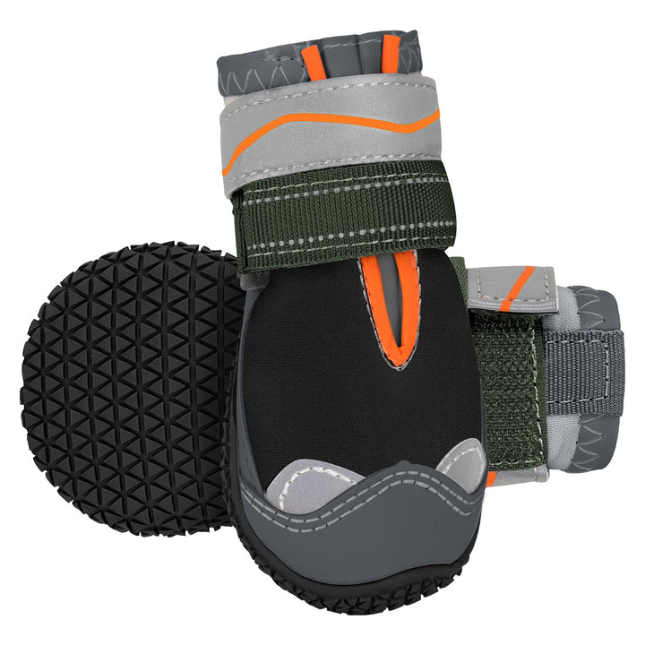 Hundeschuhe Pfotenschutz, 2 Stück Wasserabweisend Hundeschuhe mit Rutschfester Sohle und reflektiere