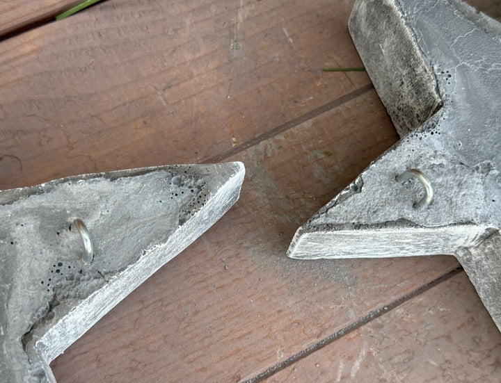 stoneandstyle Stone&Style Dekorative Steinsterne Set, 2 Stück, Grau, Wetterbeständig, Handgefertigt,