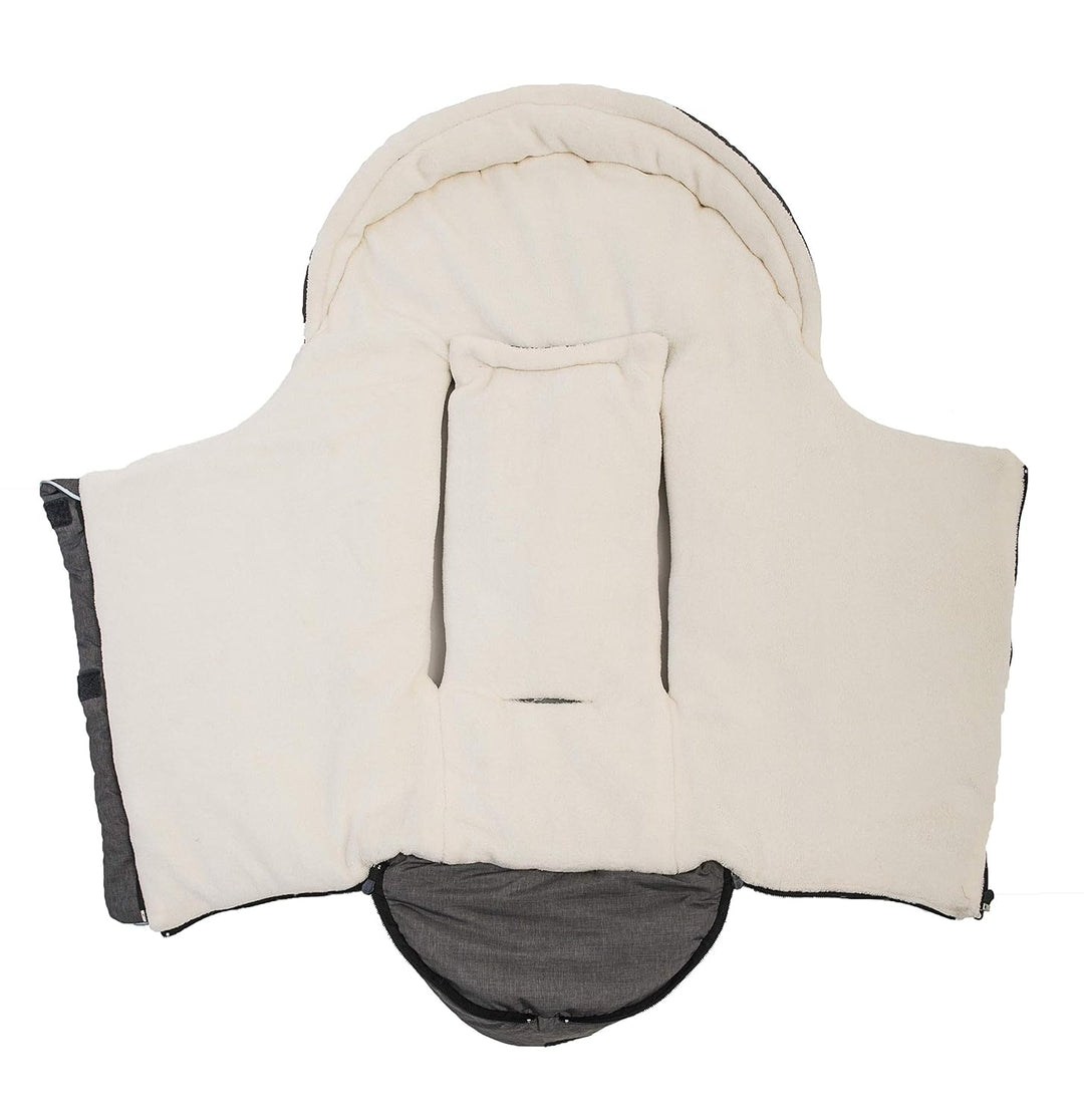 Altabebe AL2003P-01 Winterfusssack für Babyschale und Autositz, dunkelgrau/schwarz Dunkelgrau - Schw