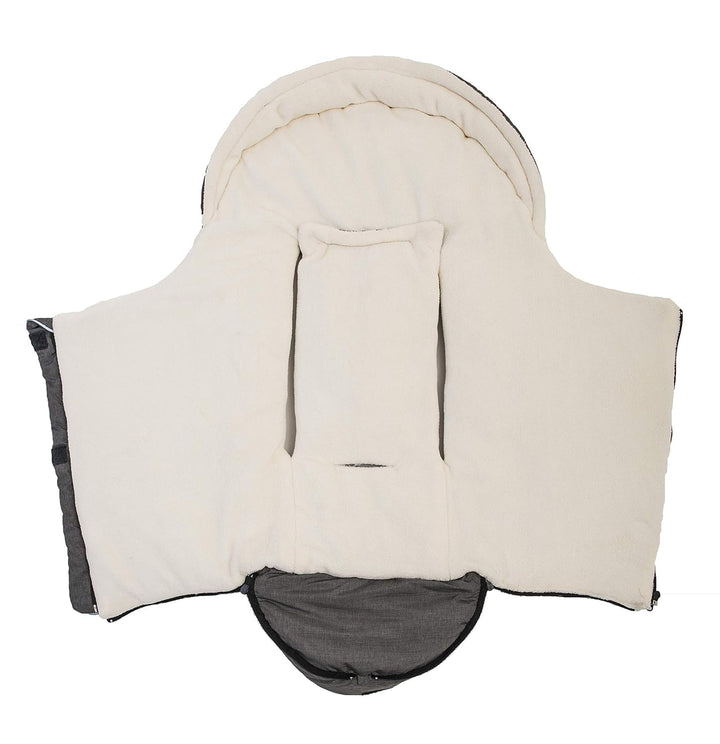 Altabebe AL2003P-01 Winterfusssack für Babyschale und Autositz, dunkelgrau/schwarz Dunkelgrau - Schw
