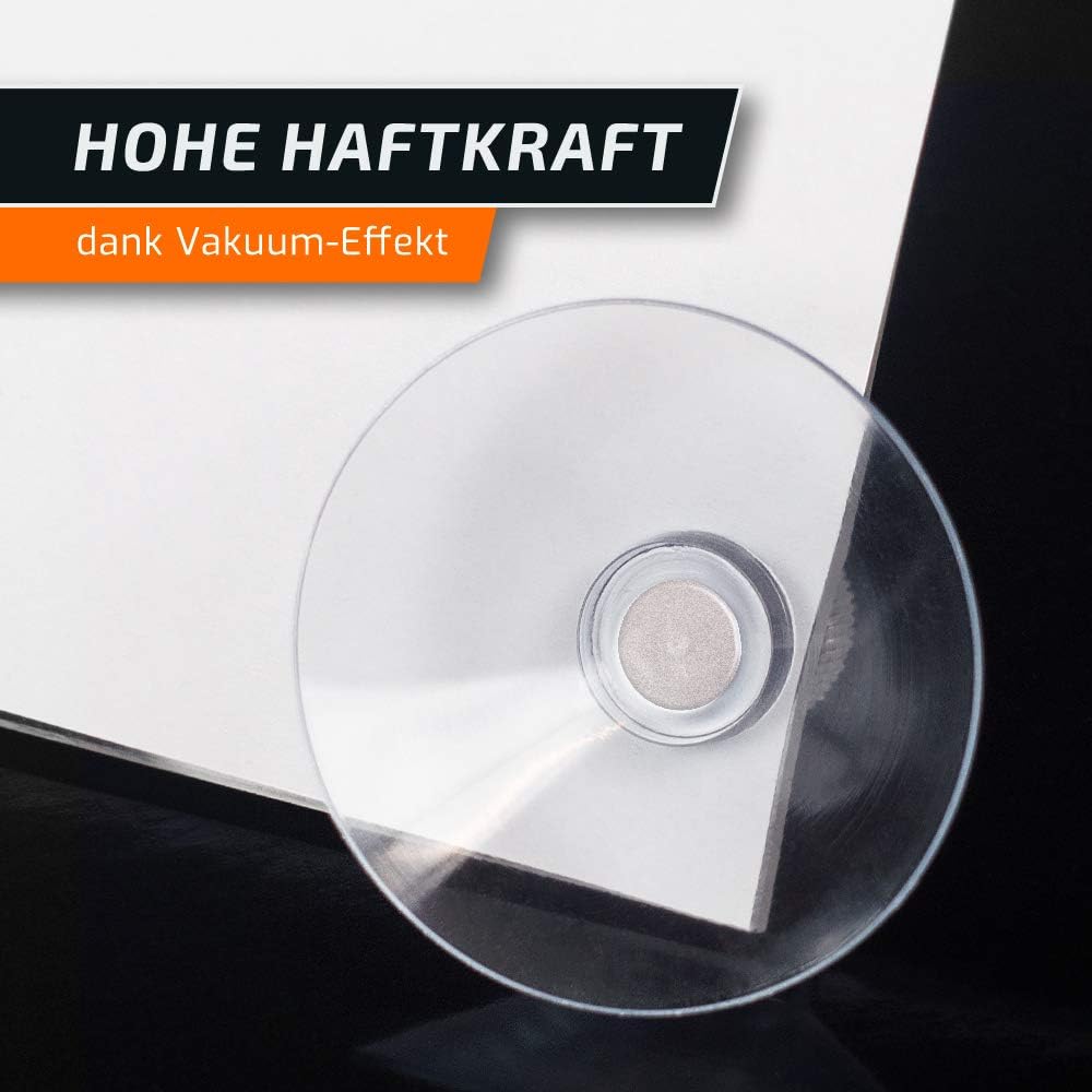 Saugnäpfe Ø 50 mm | M4 Gewinde – Länge 6 mm | V2A Edelstahl | Rändelmutter | DHL-Versand | HOCHWERTI