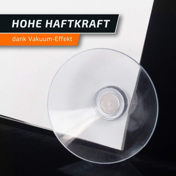 schildEVO Saugnäpfe Ø 50 mm | M4 Gewinde – Länge 6 mm | V2A Edelstahl | Rändelmutter | DHL-Versand |