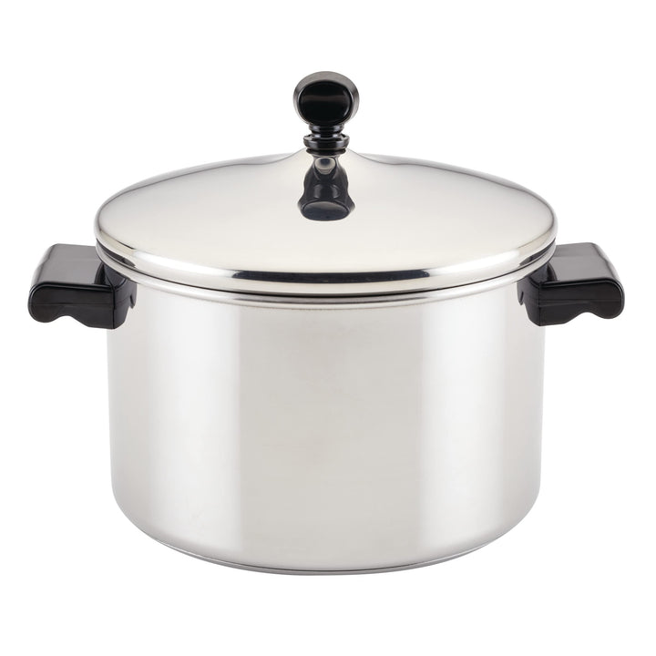 Farberware Klassischer Stieltopf mit Deckel, Edelstahl, 4 l – silberfarben 4 Quart Regulärer Deckel,