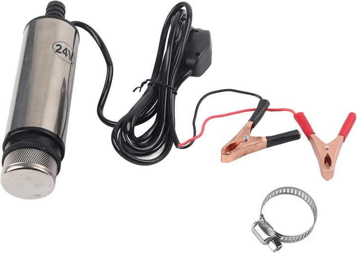 Edelstahl-Tauchpumpe DC 24V Transferpumpe für Wasser Öl Kerosin Tanken Werkzeug, 24V