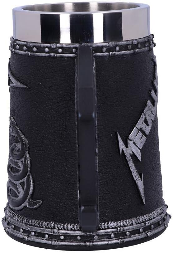 Nemesis Now B5220R0 Bierkrug, offizielles Lizenzprodukt, Metallica Album, 14,5 cm, Schwarz