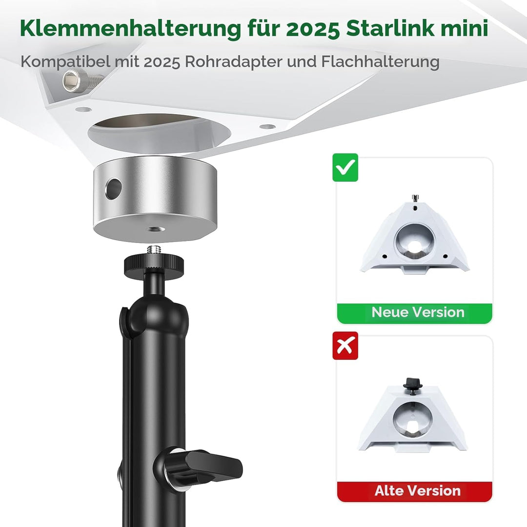 XLTTYWL 2025 Starlink Mini-Stativhalterung, Aluminium-Adapter für Starlink Mini-Antenne mit 1/4"-20