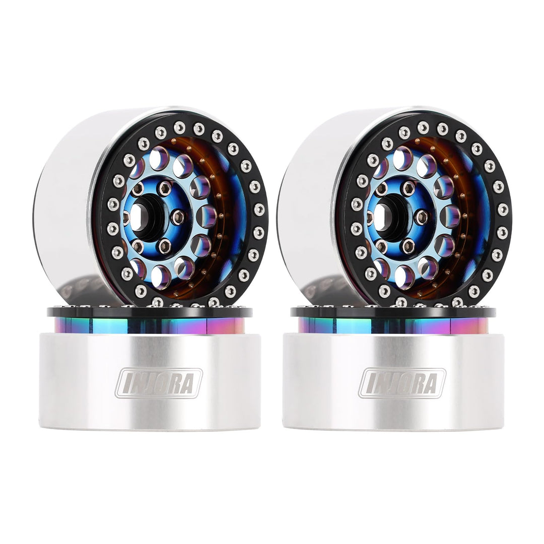 INJORA 1.9" Beadlock Felge - 153g Super Heavy Messing & Aluminium Deep Dish Felge für 1/10 RC Crawle