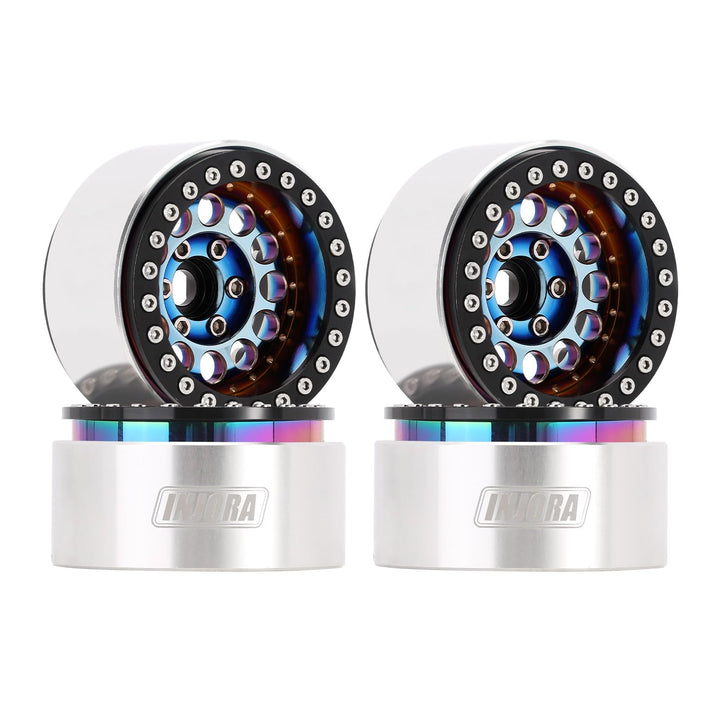 INJORA 1.9" Beadlock Felge - 153g Super Heavy Messing & Aluminium Deep Dish Felge für 1/10 RC Crawle