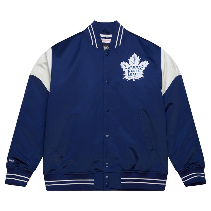 Mitchell & Ness NHL Heavyweight Satin Jacket - NHL, M Toronto Maple Leafs, Navy