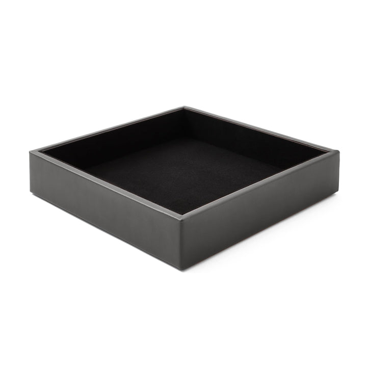 Eglooh - Minerva - Taschenleerer Leder Anthrazit Grau - Schreibtisch-Organizer mit modernem Design -