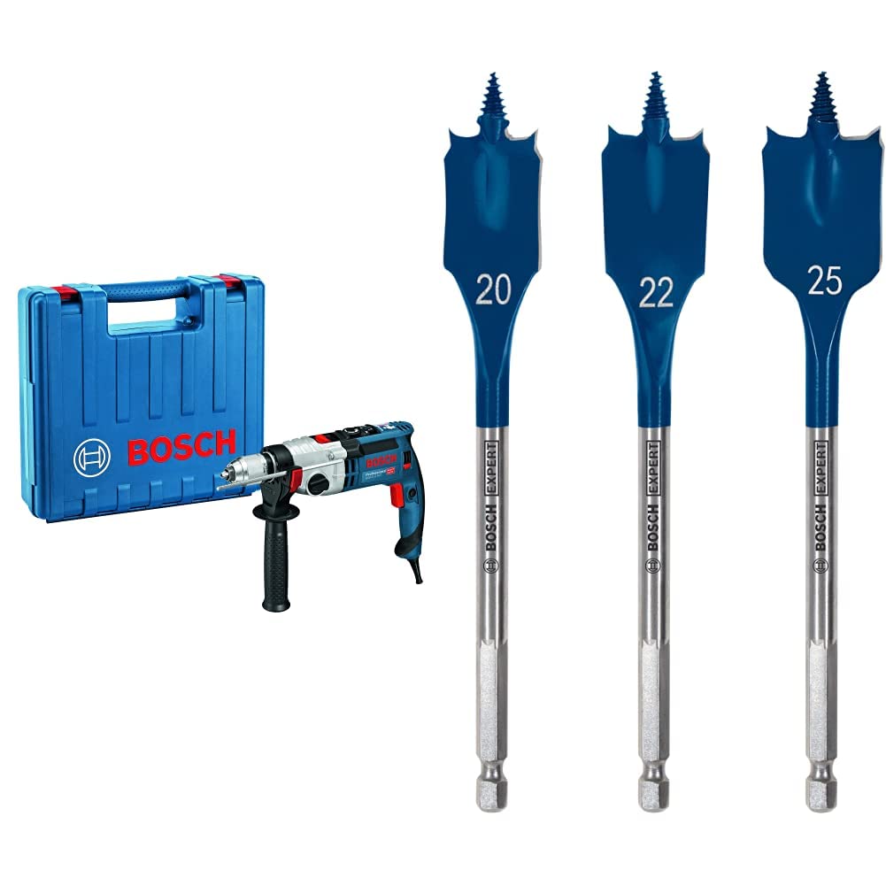 Bosch Professional Schlagbohrmaschine GSB 21-2 RCT (Bohr-Ø in Beton: 13-22 mm, im Koffer) + 7x Exper
