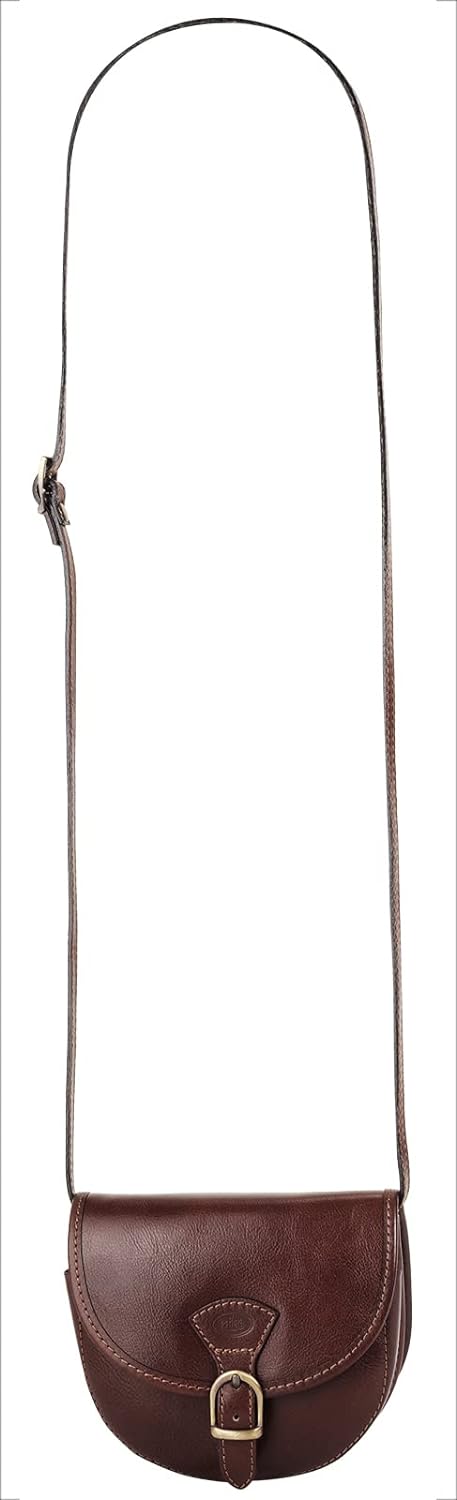 piké Umhängetasche braun echt Leder Damen - 015755