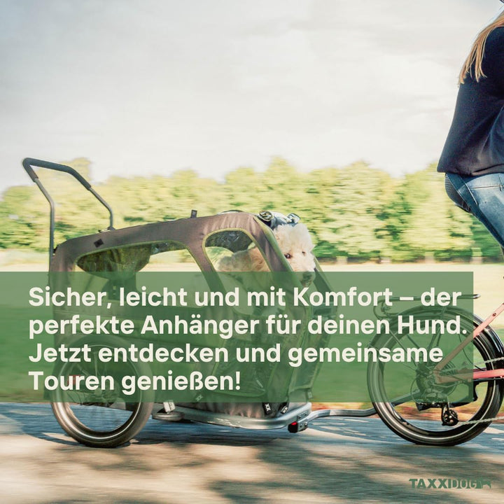TAXXI Dog M Hundeanhänger für Fahrrad – Stabiler Fahrradanhänger für Hunde bis 40kg – mit Einstieg v