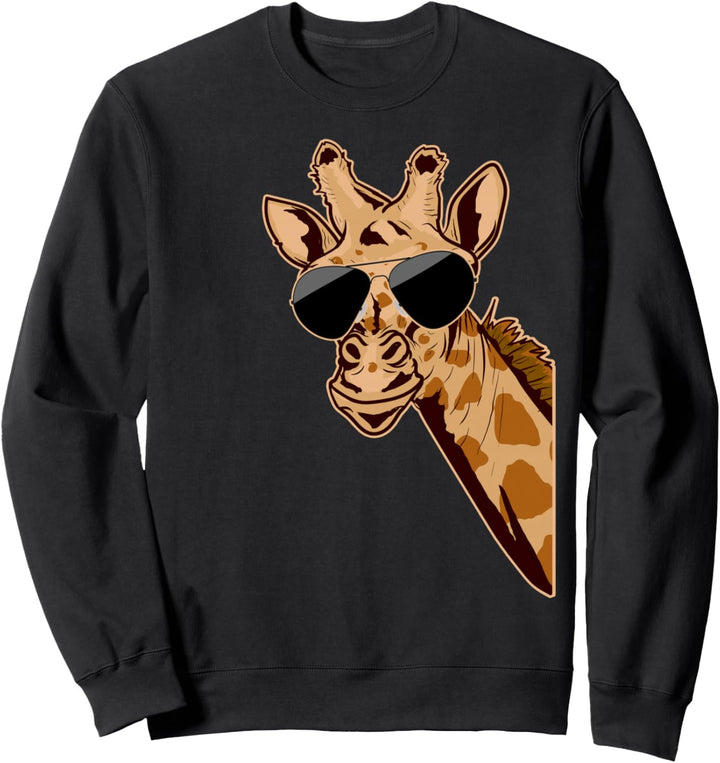 Coole Giraffe Mit Sonnenbrille Zoo Zoowärter Safari Geschenk Sweatshirt