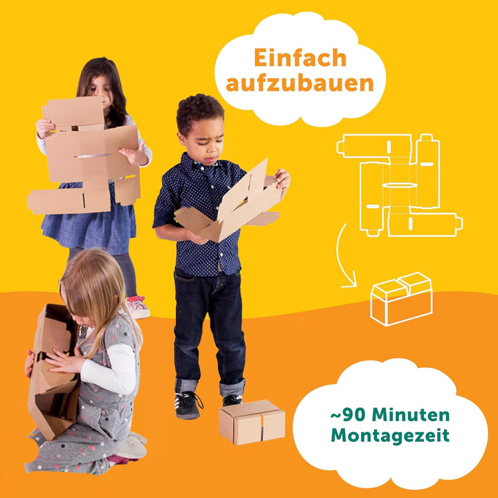 Gigi Bloks 200 Teile XXL Bausteine Aus Pappe Set, Grosse Bausteine Für Kinder Mit Verriegelungssyste