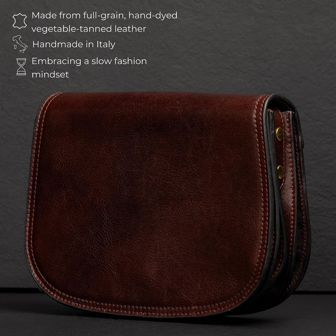Time Resistance Leder Umhängetasche Damen - Messenger Bags - Arbeitstasche Damen - Schultertasche -