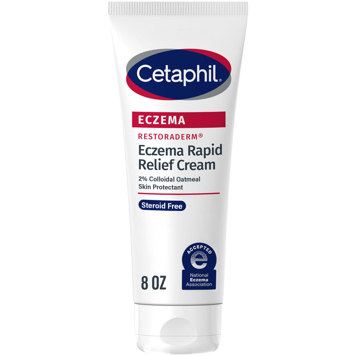 CETAPHIL ECZEMA RESTORADERM FLARE-UP RELIEF CREAM, For Eczema Prone Skin, 8 oz, Barrier Repair, 48 H