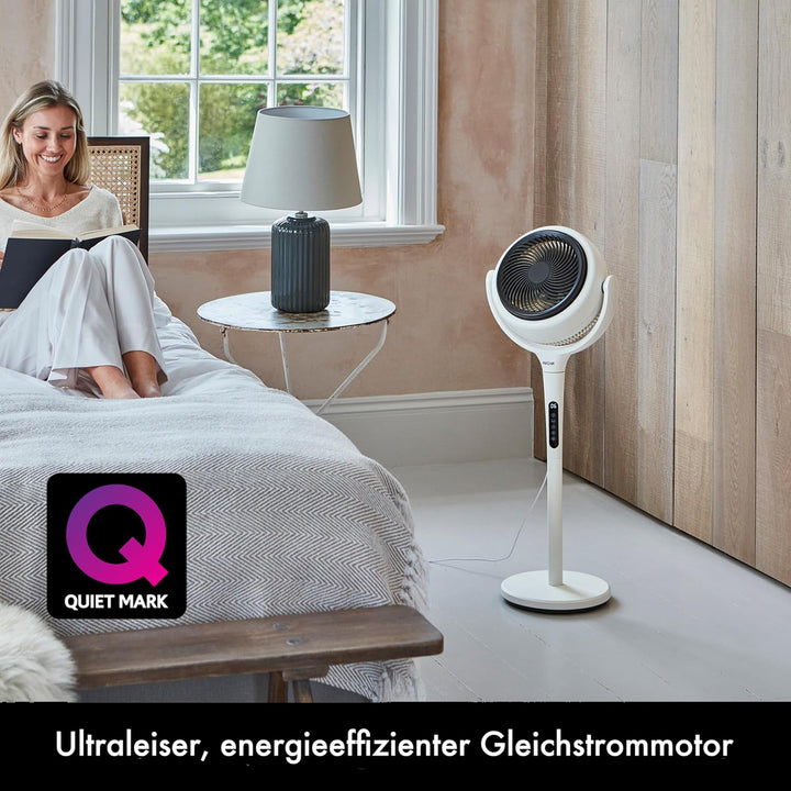 Lume AirCraft Home Ventilator mit Fernbedienung, LED-Licht und Timer, 3D-Oszillierender Luftumwälzer