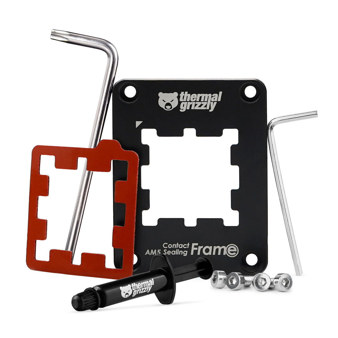 Thermal Grizzly AM5 Contact Sealing Frame - Kombination aus Contact Frame & CPU Guard - Optimiert di