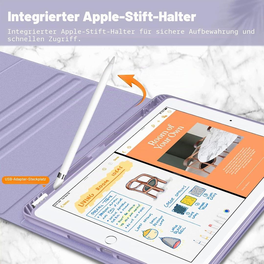 Fintie Tastatur Hülle für iPad (9. / 8. und 7. Generation - 2021/2020/2019), iPad 10.2 Zoll Deutsche