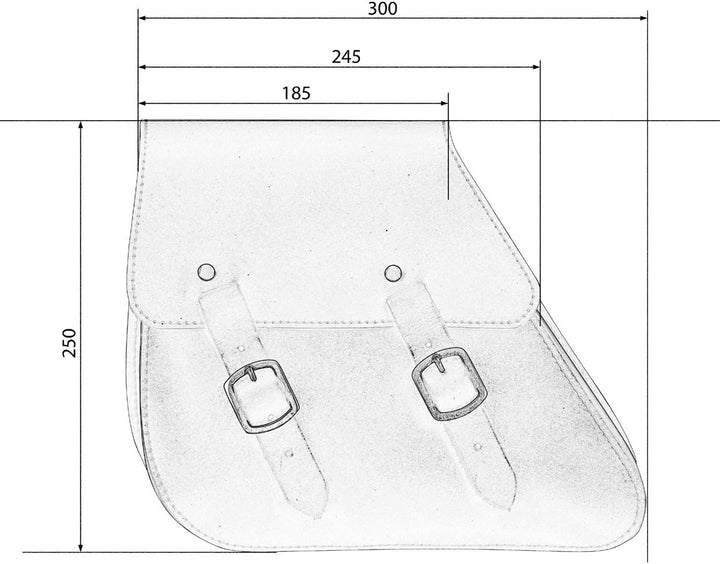 Satteltasche"Chicago" 7 Liter + Halterung Sportster Modelle Baujahr 2001-21 Harley Davidson links pa