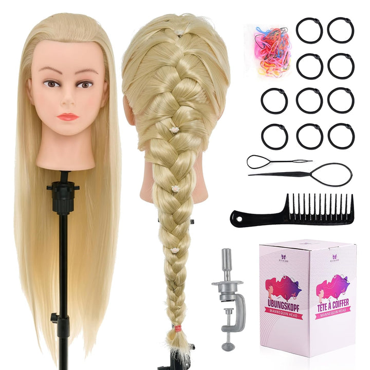 Neverland Beauty 30 Zoll Frisierkopf 100% Synthetisches Haar Trainingsköpfe für Friseure Ausbildung