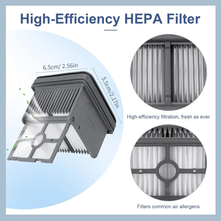 Bürstenrolle Filter Ersatzteile für Dreame, Mova M10 Nass-und Trockensauger，2 Bürstenrolle + 2 HEPA