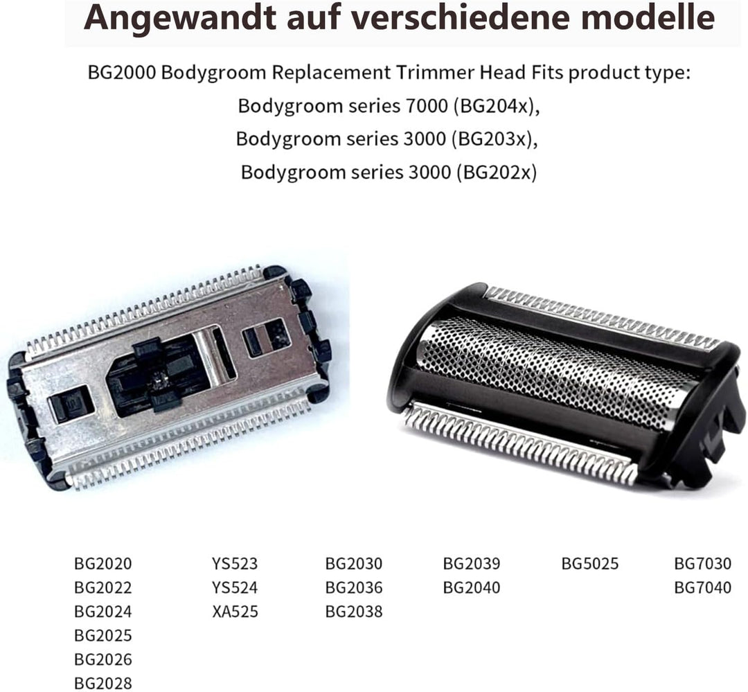 BG2000 Ersatzkopf kompatibel Mit Philips Norelco Bodygroom 7000 5000 3000 ，kompatibel mit BG5020, BG