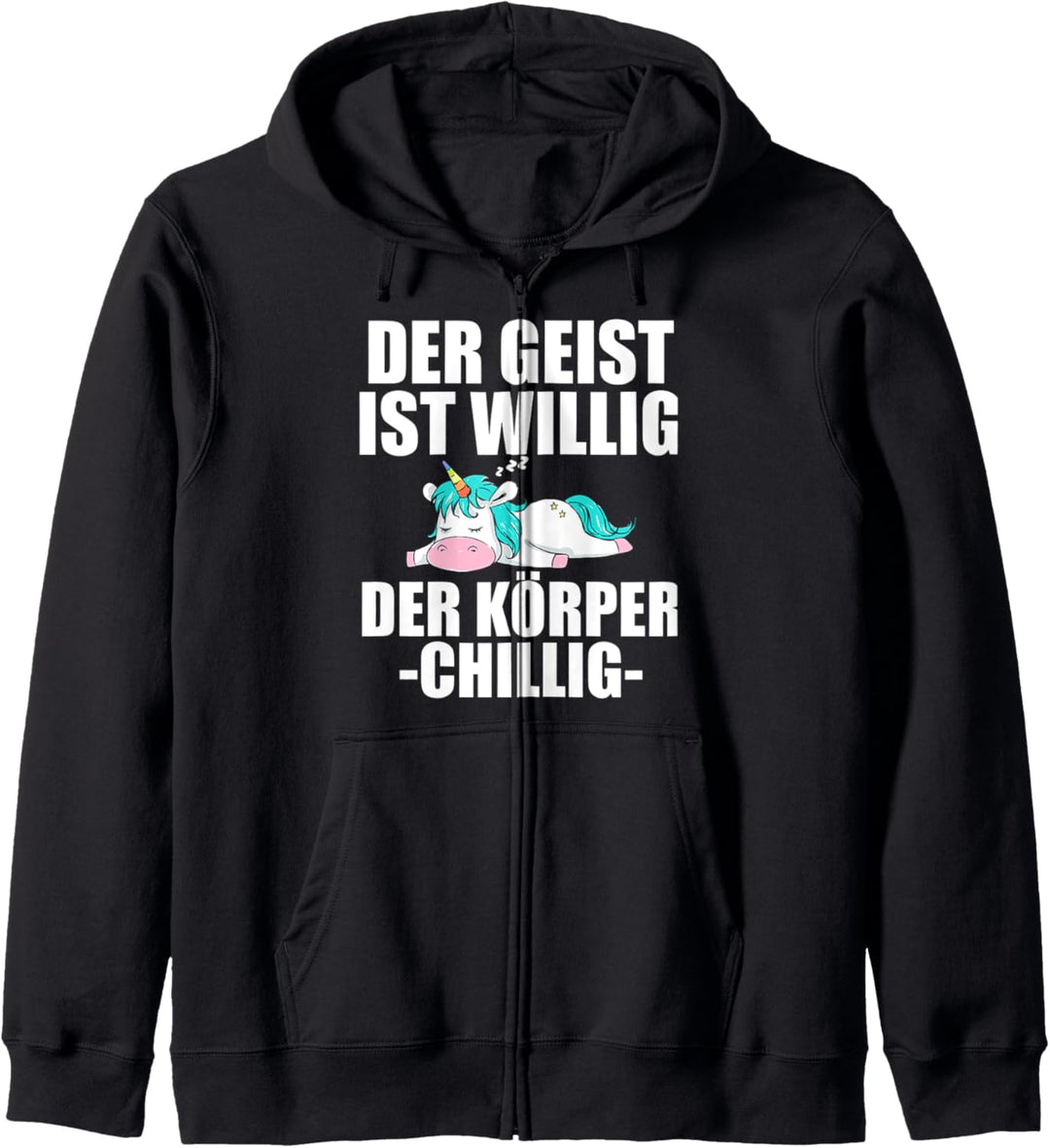 Lustige Sprüche Einhorn Mitarbeiterin Arbeitskollege Büro Kapuzenjacke