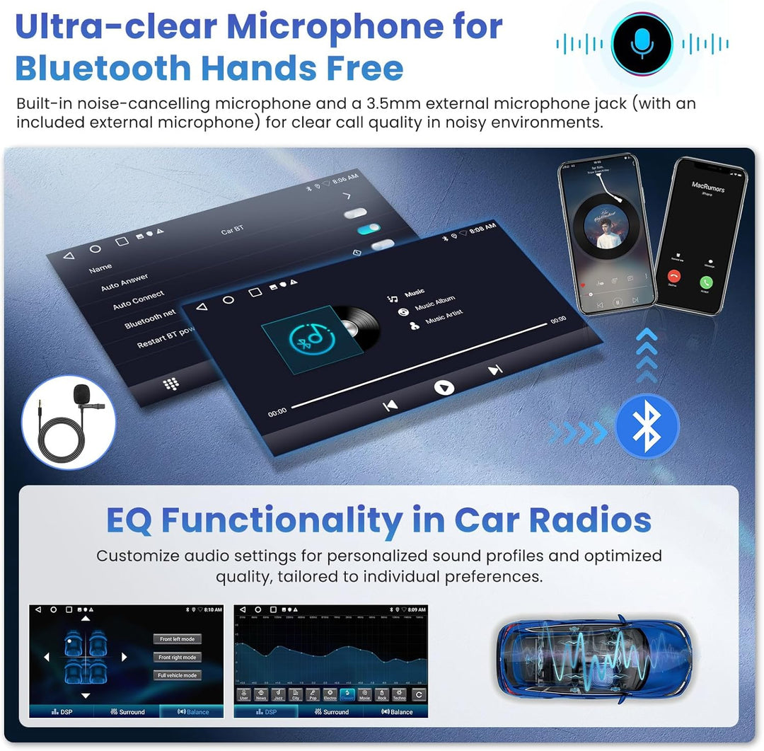 [Android 15 2G+64G] Inefala Autoradio für BMW E90 2005-2012, Wireless Carplay & Android Auto, 7" Tou