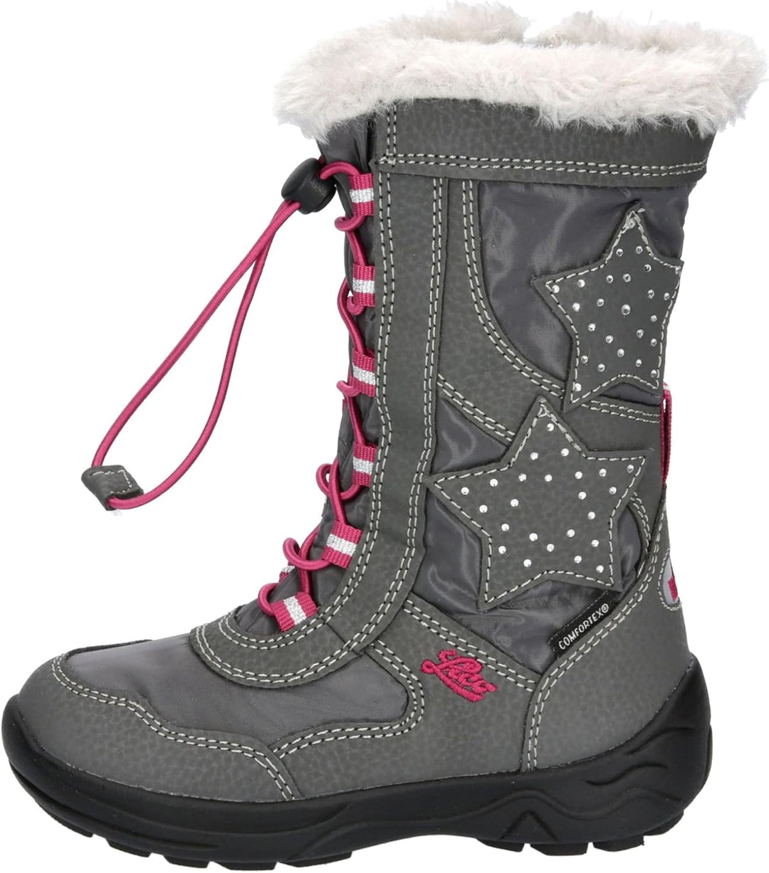 Lico Mädchen Cathrin Schneestiefel 25 EU Grau Pink, 25 EU Grau Pink