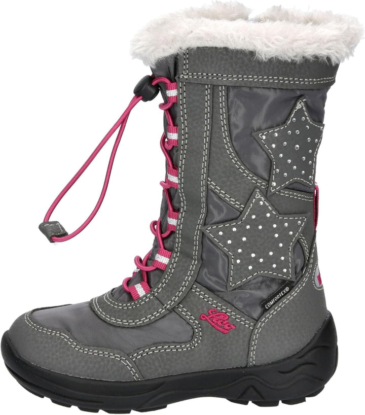 Lico Mädchen Cathrin Schneestiefel 25 EU Grau Pink, 25 EU Grau Pink