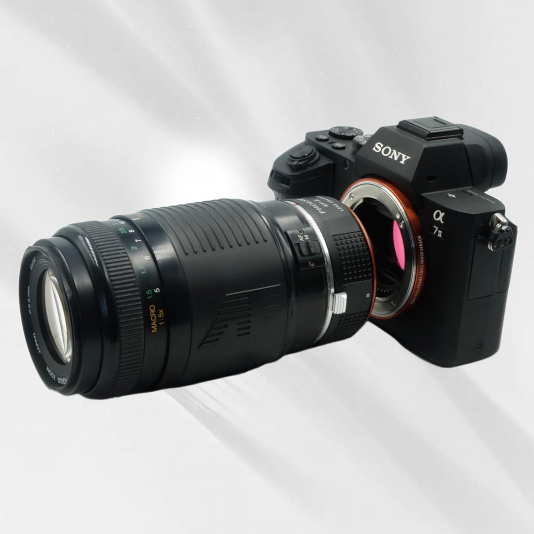 PHOLSY Objektivadapter Manueller Fokus für Canon EOS EF EF-S Objektiv auf Sony E Kameragehäuse für A