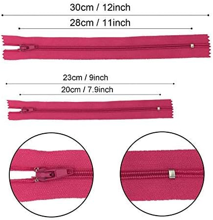DOITEM 72 Stück Reissverschluss Nylon 24 Farben 30cm lang 2,5cm breit für Kleidung Tasche Federmäppc