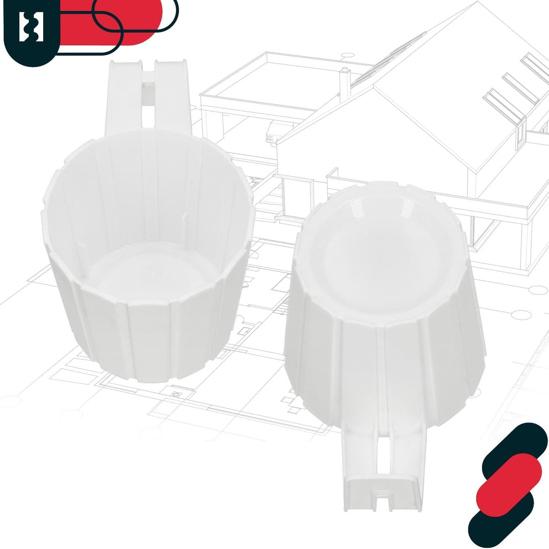 KOTARBAU® 4er Set Blumentopf Hängend - Pflanzkübel - ⌀ 15 cm H: 13 cm Weiss - Übertopf Kunststoff -