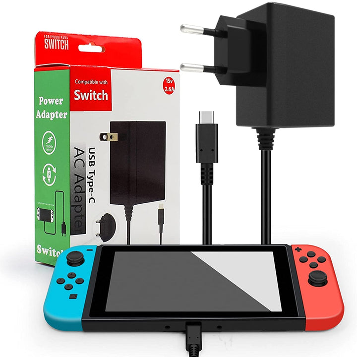 Ladegerät für Switch Console Netzteil Unterstützt TV-Modus Schnelles Aufladen mit 1,5m/5ft Kabel Kom
