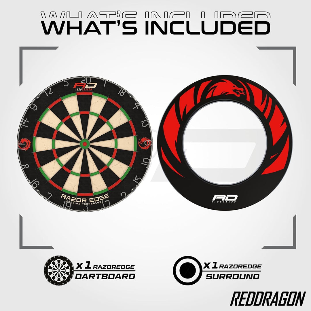 Red Dragon Razor Edge Professionelle Dartscheiben-Sets – Turnier-Standard-Qualität und langlebige Dr