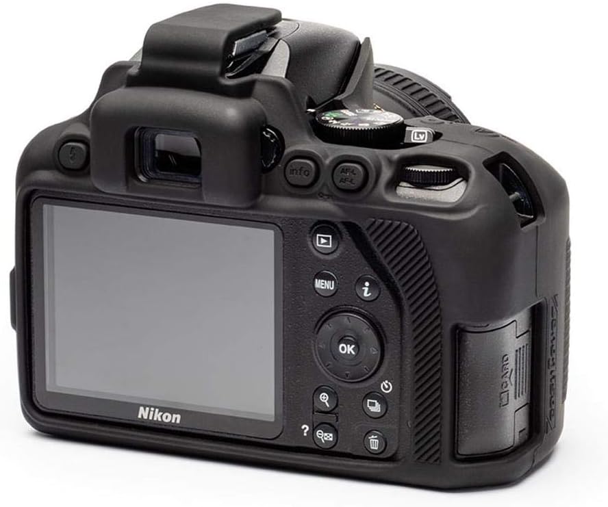 easyCover - Silikon Kameratasche - Schutz für Ihre Kamera - Nikon D3500 - Schwarz