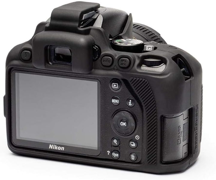 easyCover - Silikon Kameratasche - Schutz für Ihre Kamera - Nikon D3500 - Schwarz