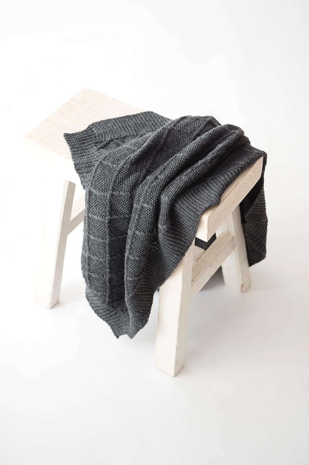 Kaiser 6521724 Wool - Babydecke Strick 100% Merino Wolle, atmungsaktive Babydecke, Neugeborene für d