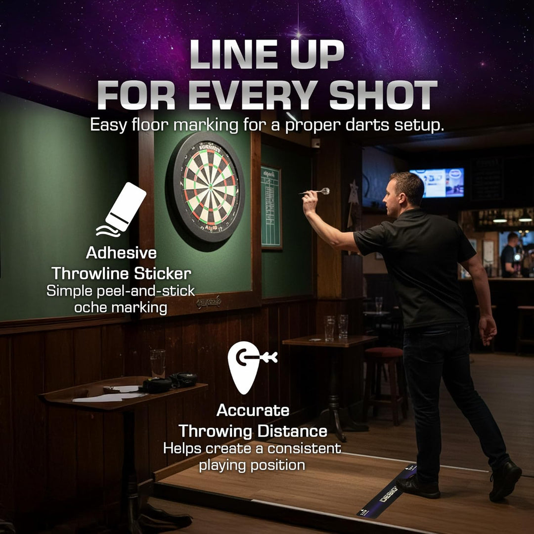 Mission Darts SU082 Axis Home Center | Darts und Dartscheibe Komplettpaket inkl. Surround und Oche m