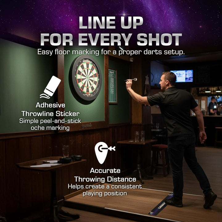 Mission Darts SU082 Axis Home Center | Darts und Dartscheibe Komplettpaket inkl. Surround und Oche m