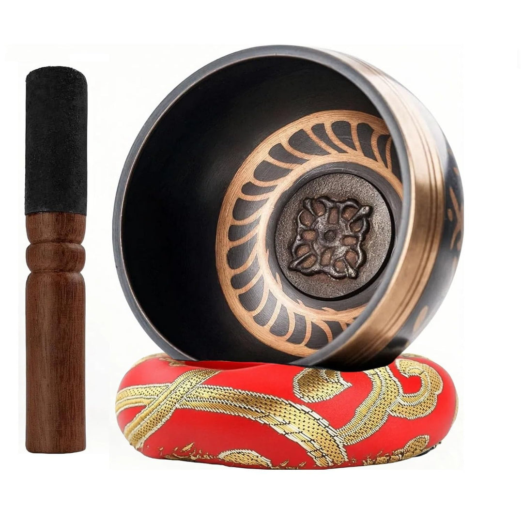 Klangschalen Set, Tibetische Meditation Stressabbau, Zen-Dekor, Schale handgefertigt in Nepal für He
