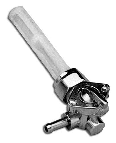 Chrom Benzinhahn für Harley Davidsons 1975-2006, linke Seite mit 13/16" Mutter