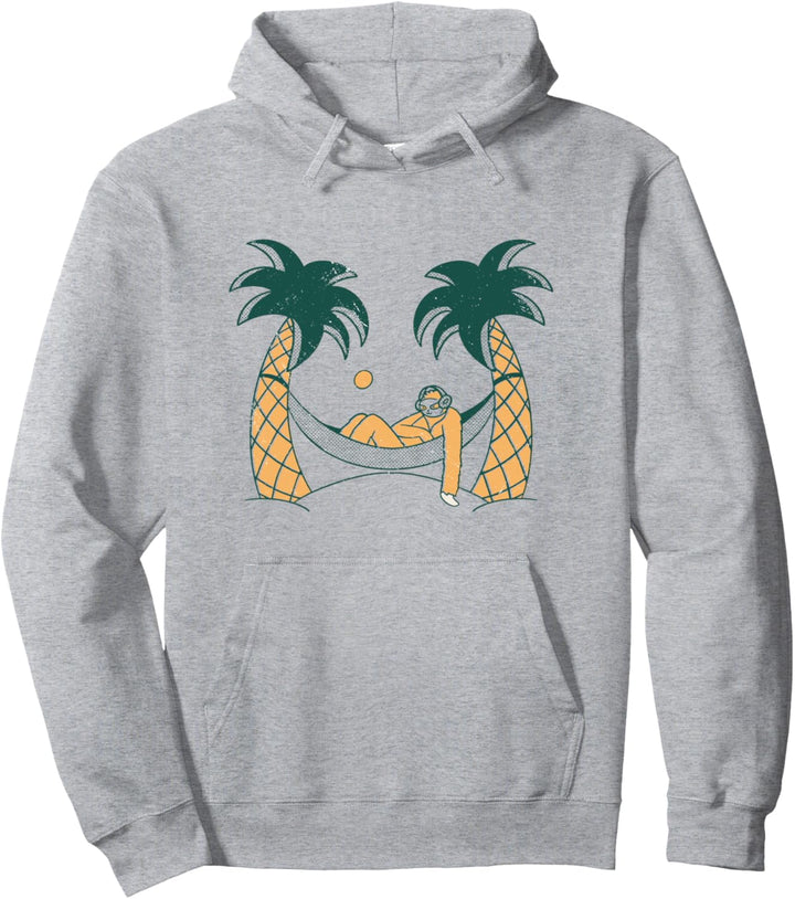 Faultier Chilling In Hängematte Palme Pullover Hoodie